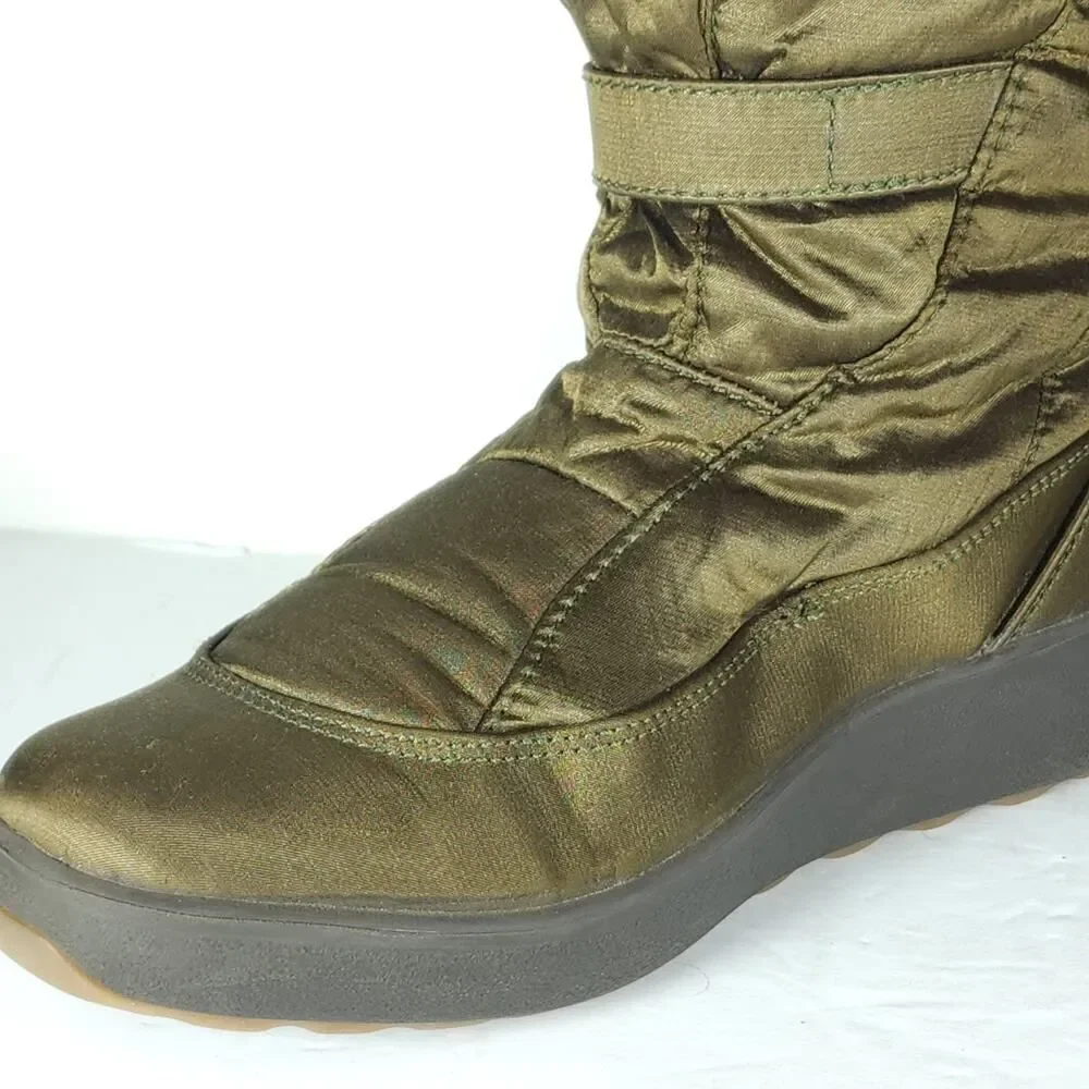 Pajar Canada Women's US9,5 EU40 Bronze brown Faux Fur Wedge Winter Boots